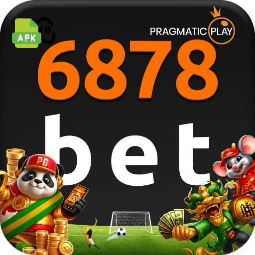 Imagem promovendo download do APK oficial 6878bet para Android